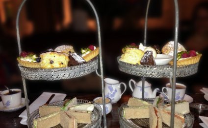 Lovely sandwiches and cakes