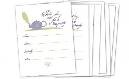 A tea party invitations