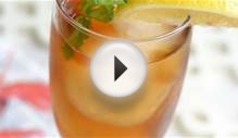 Peach vodka and sweet tea summer cocktail