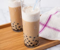 Vietnamese Iced Coffee Smoothie with Boba from thelittlekitchen.net