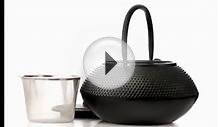 Shopgrosche.com Nailhead design black cast iron teapot